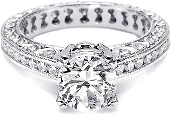 Tacori Channel-Set & Pave Diamond Engagement Ring HT2326SOL