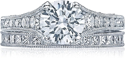Tacori Channel Set & Pave Diamond Engagement Ring HT2510