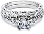 Shown with matching engagement ring (sold separately)