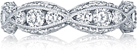 Tacori Criss-Cross Channel-Set & Pave Diamond Wedding Band