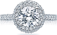 Tacori Double Halo Round Diamond Engagement Ring