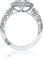 This image shows the setting with a 1.50ct round brilliant cut diamond. The setting can be ordered to accommodate any shape/size diamond listed in the setting details section below. 