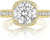 Tacori Gold RoyalT Halo Diamond Engagement Ring