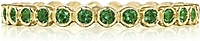 Tacori Green Emerald Bezel Set Wedding Band