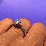 This image shows the setting with a .50ct diamond in the center.