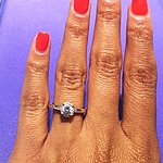 This image shows the setting with a .50ct diamond in the center.