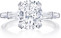 Tacori Halo Engagement Ring w/ Pave Set Diamonds