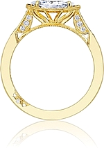 This image shows the setting with a .70ct marquise cut center diamond. The setting can be ordered to accommodate any shape/size diamond listed in the setting details section below.