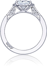 This image shows the setting with a 1.25ct oval cut center diamond. The setting can be ordered to accommodate any shape/size diamond listed in the setting details section below.