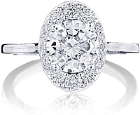 Tacori Inflori Halo Diamond Engagement Ring