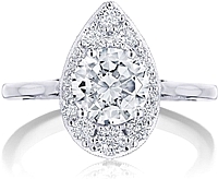 Tacori Inflori Halo Diamond Engagement Ring