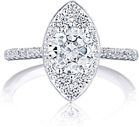 Tacori Inflori Halo Diamond Engagement Ring