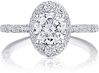 Tacori Inflori Halo Diamond Engagement Ring