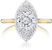 Tacori Inflori Halo Diamond Engagement Ring