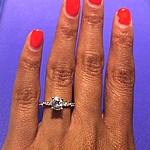 This image shows the setting with a 1.00ct round brilliant cut diamond.