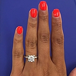 This image shows the setting with a 1.50ct round cut center diamond.