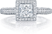 Tacori Pave Halo Diamond Engagement Ring