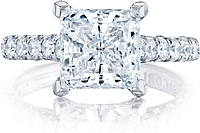 Tacori Pave Princess Cut Diamond Engagement Ring