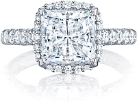 Tacori Pave Princess Cut Diamond Engagement Ring