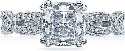 Tacori Pave Ribbon Diamond Engagement Ring HT2528CU