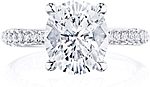 This image shows the setting with a 1.50ct oval cut center diamond. The setting can be ordered to accommodate any shape/size diamond listed in the setting details section below.