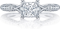 Tacori Petite Criss-Cross Channel-Set &amp; Pave Diamond Engagement Ring