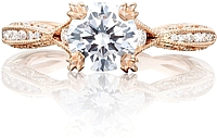 Tacori Petite Criss-Cross Channel-Set & Pave Diamond Engagement Ring