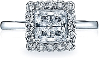 Tacori Princess Cut Full Bloom Diamond Halo Engagement Ring