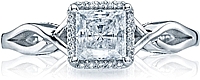 Tacori Princess Cut Halo Twist Diamond Engagement Ring