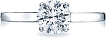 This image shows the setting with a 1.00ct round cut center diamond. The setting can be ordered to accommodate any shape/size diamond listed in the setting details section below.