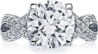Tacori RoyalT Platinum Twist Diamond Engagement Ring