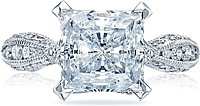 Tacori RoyalT Twist Princess Cut Diamond Engagement Ring