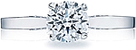 This image shows the setting with a .80ct round cut center diamond. The setting can be ordered to accommodate any shape/size diamond listed in the setting details section below.