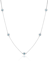 Tacori Sterling Silver London Blue Topaz  Necklace
