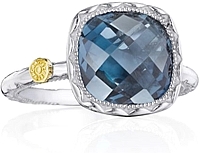 Tacori Sterling Silver London Blue Topaz Ring