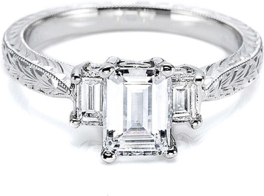 Tacori Emerald Cut Engagement Rings