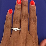 This image shows the setting with a 1.00ct round cut center diamond.