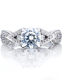 Tacori Twist Pave Diamond Engagement Ring