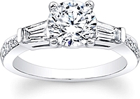 Tapered Baguette Diamond Engagement Ring