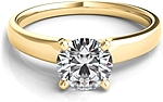 This image shows the setting with a 1.00ct round brilliant cut center diamond. The setting can be ordered to accommodate any shape/size diamond listed in the setting details section below.
