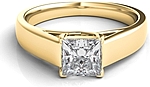 This image shows the setting with a 1.00ct princess cut center diamond. The setting can be ordered to accommodate any shape/size diamond listed in the setting details section below.
