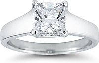 Trellis Solitaire Diamond Engagement Ring