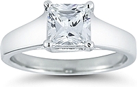 Trellis Solitaire Diamond Engagement Ring