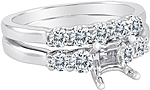This image shows the setting with a basket made for 1.00ct princess cut diamond. The setting can be ordered to accommodate any size/shape diamond listed on the setting details section below. The matching wedding band is sold separately.