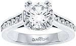 This image shows the setting with a basket made for a 1.50ct round brilliant cut diamond.  The setting can be ordered to accomodate any shape/size diamond listed in the setting details section below.
