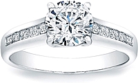 Vatche Channel Set X Prong Engagement Ring