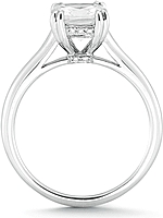 This image shows the setting with a 1.25ct cushion cut cut center diamond. The setting can be ordered to accommodate any shape/size diamond listed in the setting details section below.