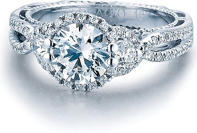 Three stone split shank engagement rings store