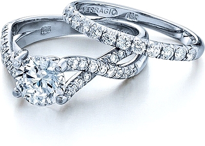 This image shows the setting with a 1.25ct round brilliant cut center diamond. The setting can be ordered to accommodate any shape/size diamond listed in the setting details section below. The matching wedding band is sold separately.