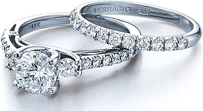 This image shows the setting with a 1.25ct round brilliant cut center diamond. The setting can be ordered to accommodate any shape/size diamond listed in the setting details section below. The matching wedding band is sold separately. 